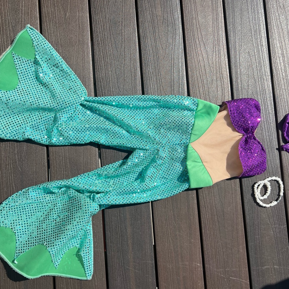 Mermaid Costume with Purple and Green Accents